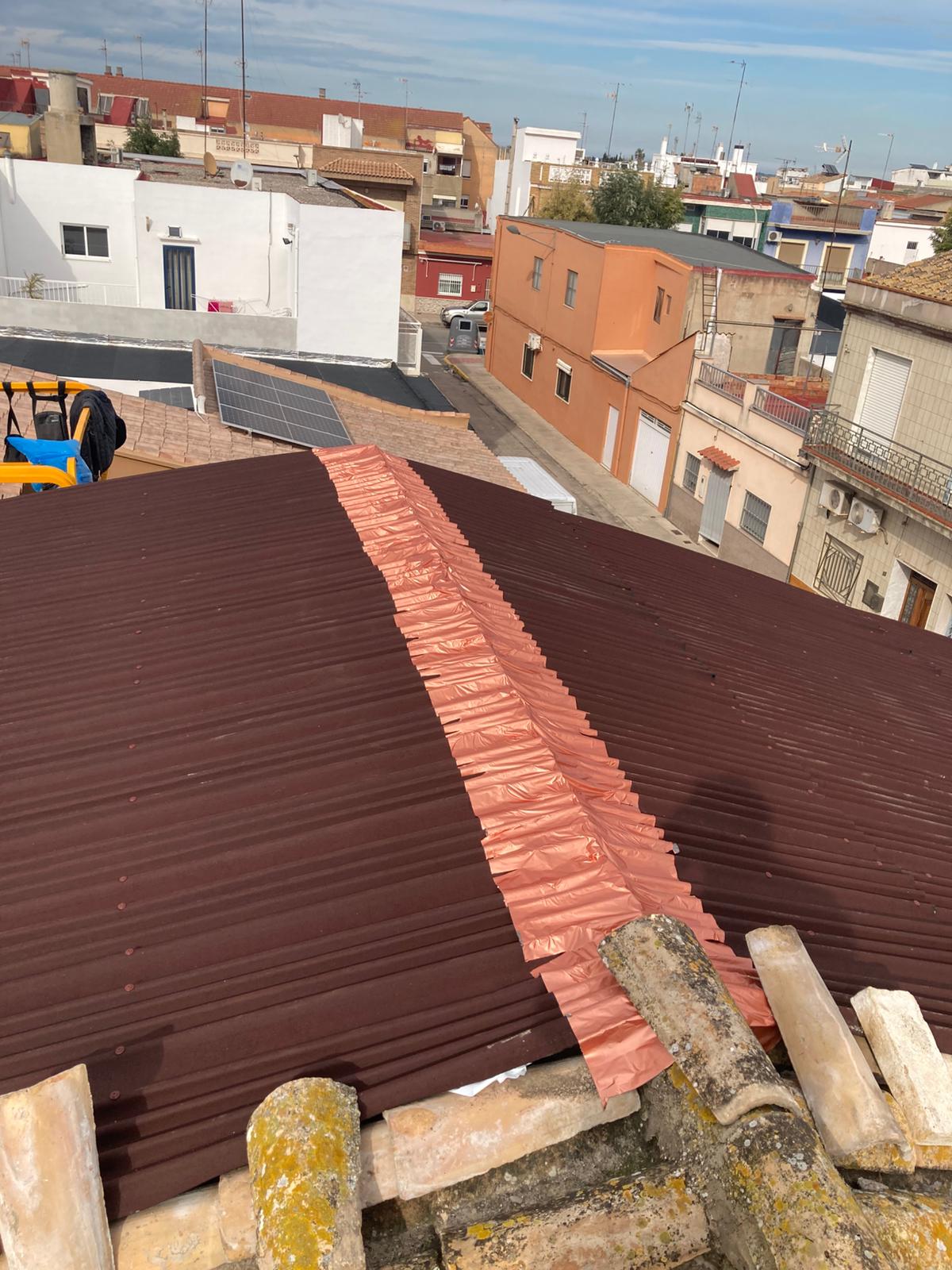 Reparación de cubierta inclinada